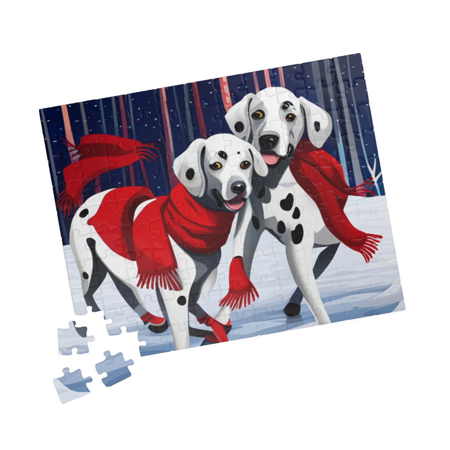 Dalmations Playing in the snow | Puzzle (110, 252, 500, 1014-piece)