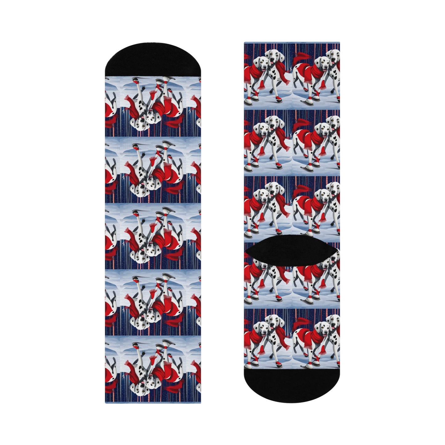 Dalmation Holiday Cushioned Crew Socks