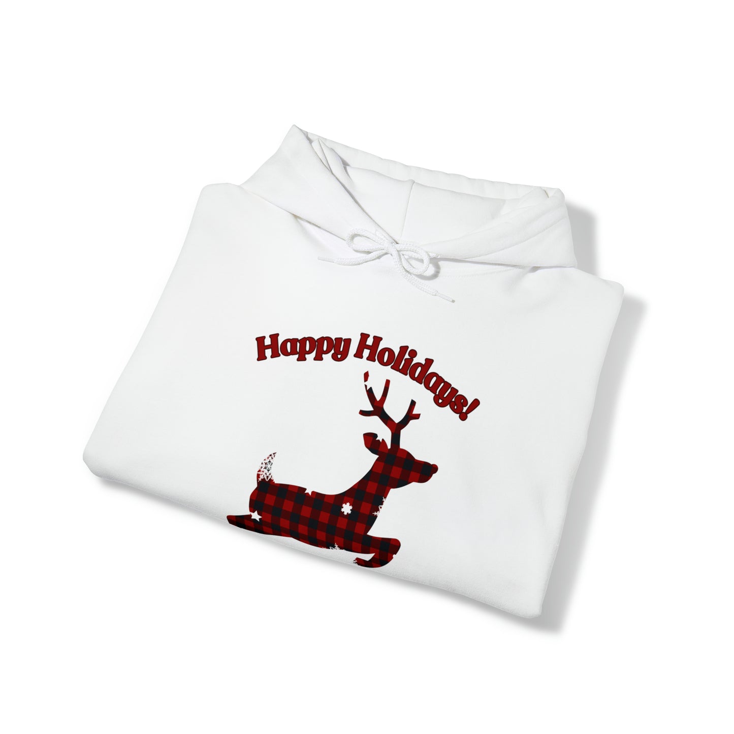 Reindeer in plaid Hoodie | Unisex Heavy Blend™ Hooded Sweatshirt