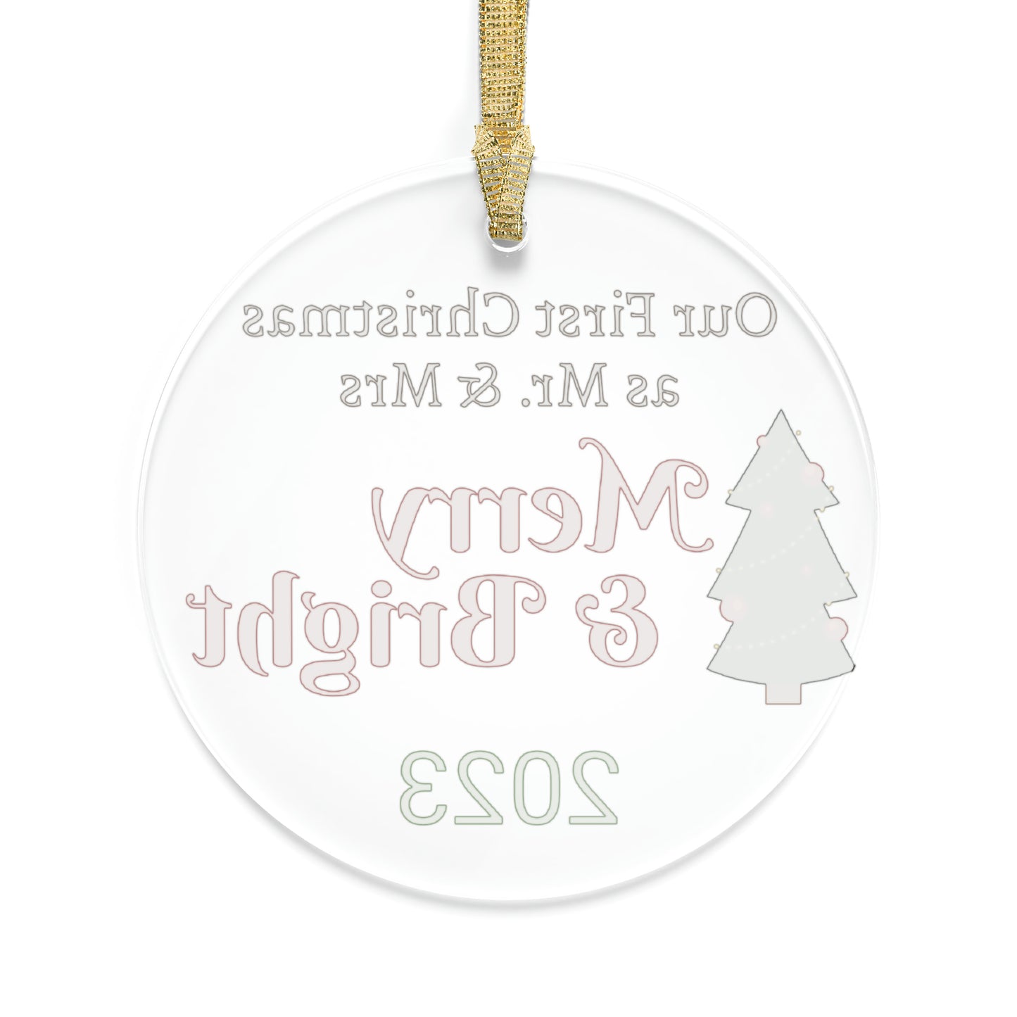 Our First Christmas as Mr & Mrs  2023 Acrylic Ornaments