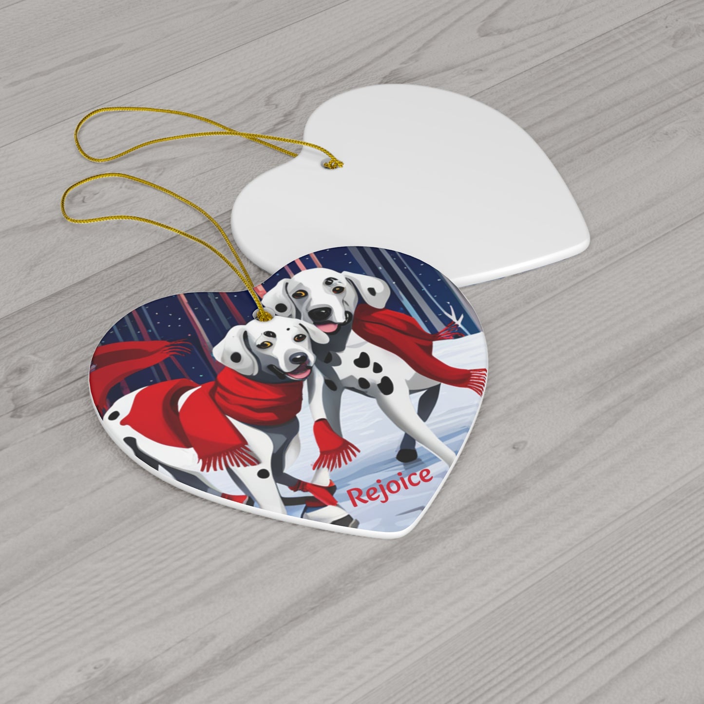 Dalmations Rejoice | Ceramic Ornament, 4 Shapes