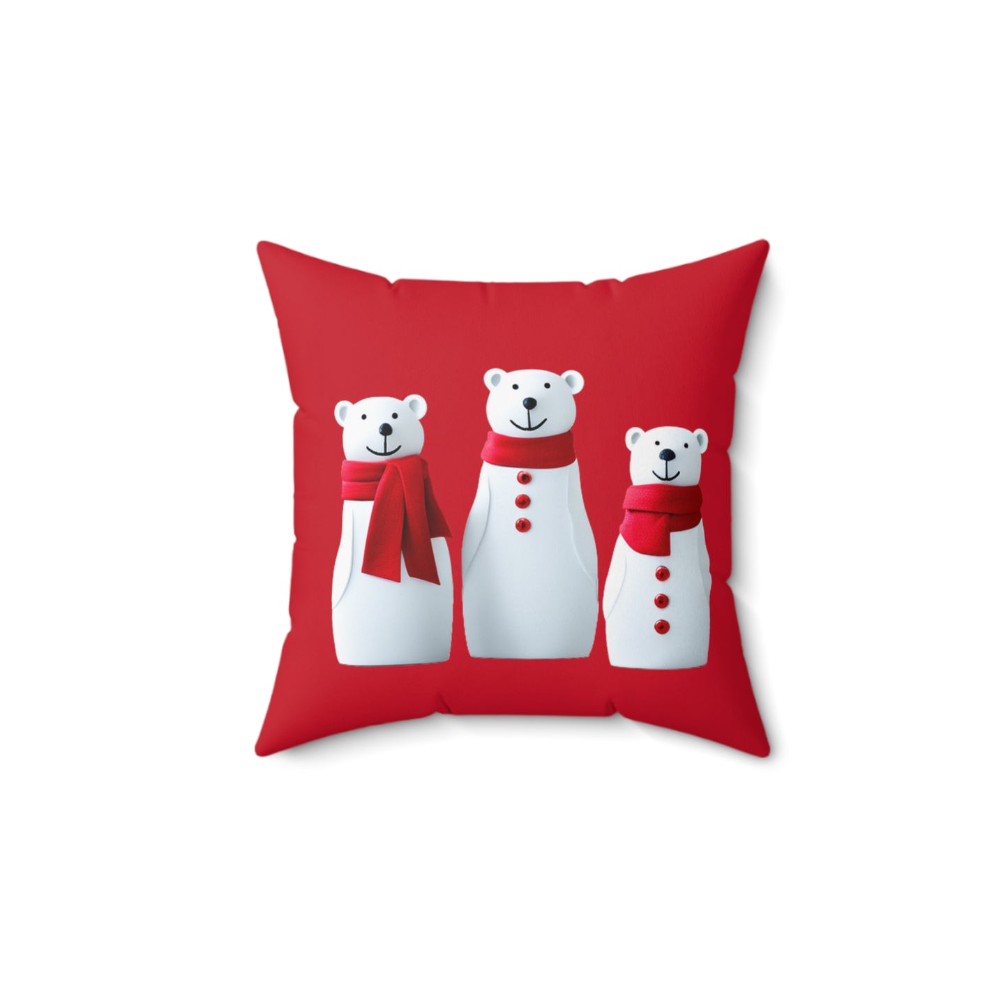 Polar Bear Holiday| Square Pillow