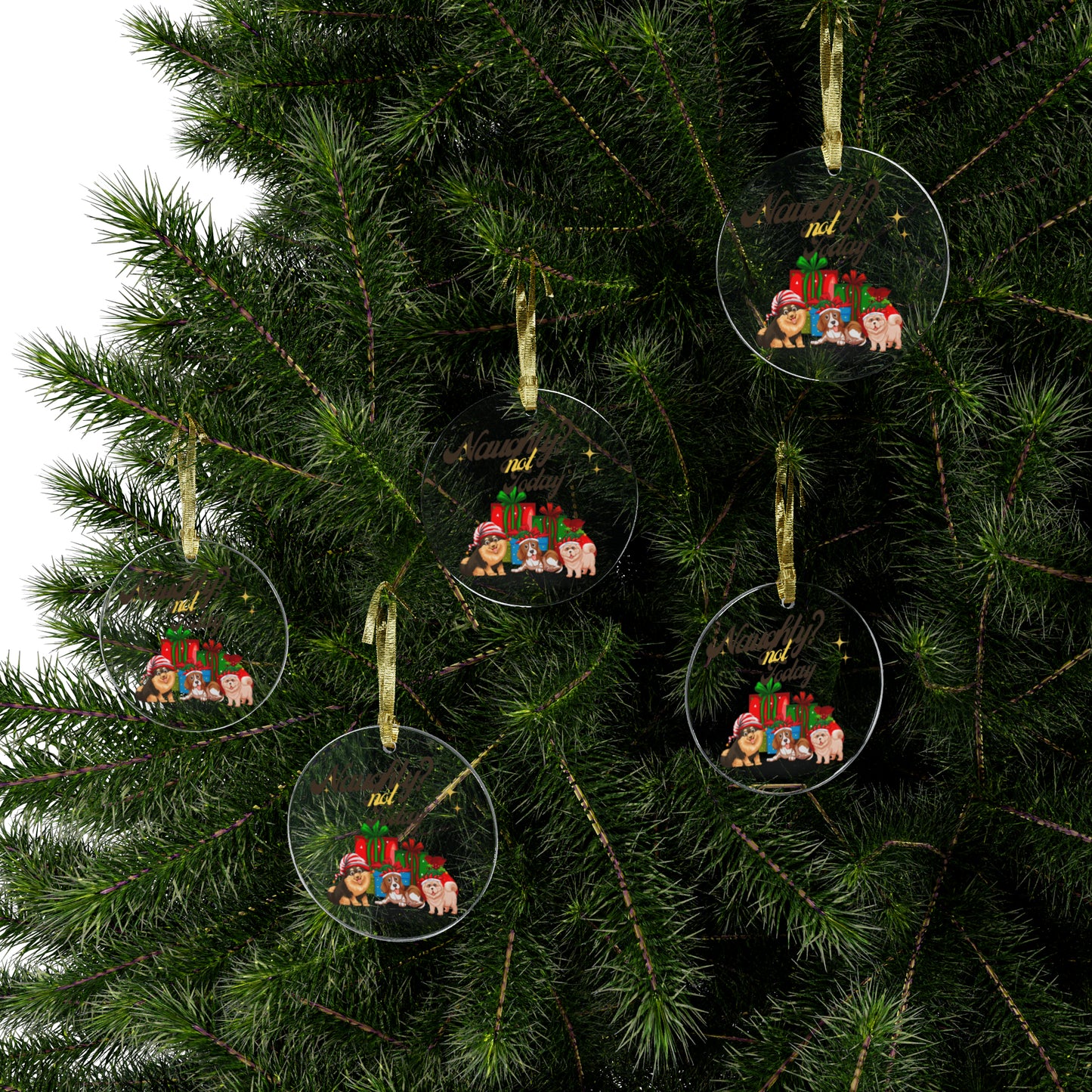 Naughty? Not Today Acrylic Ornaments