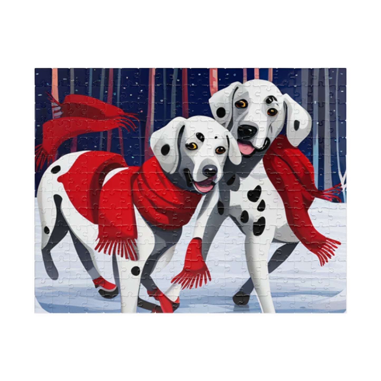 Dalmations Playing in the snow | Puzzle (110, 252, 500, 1014-piece)