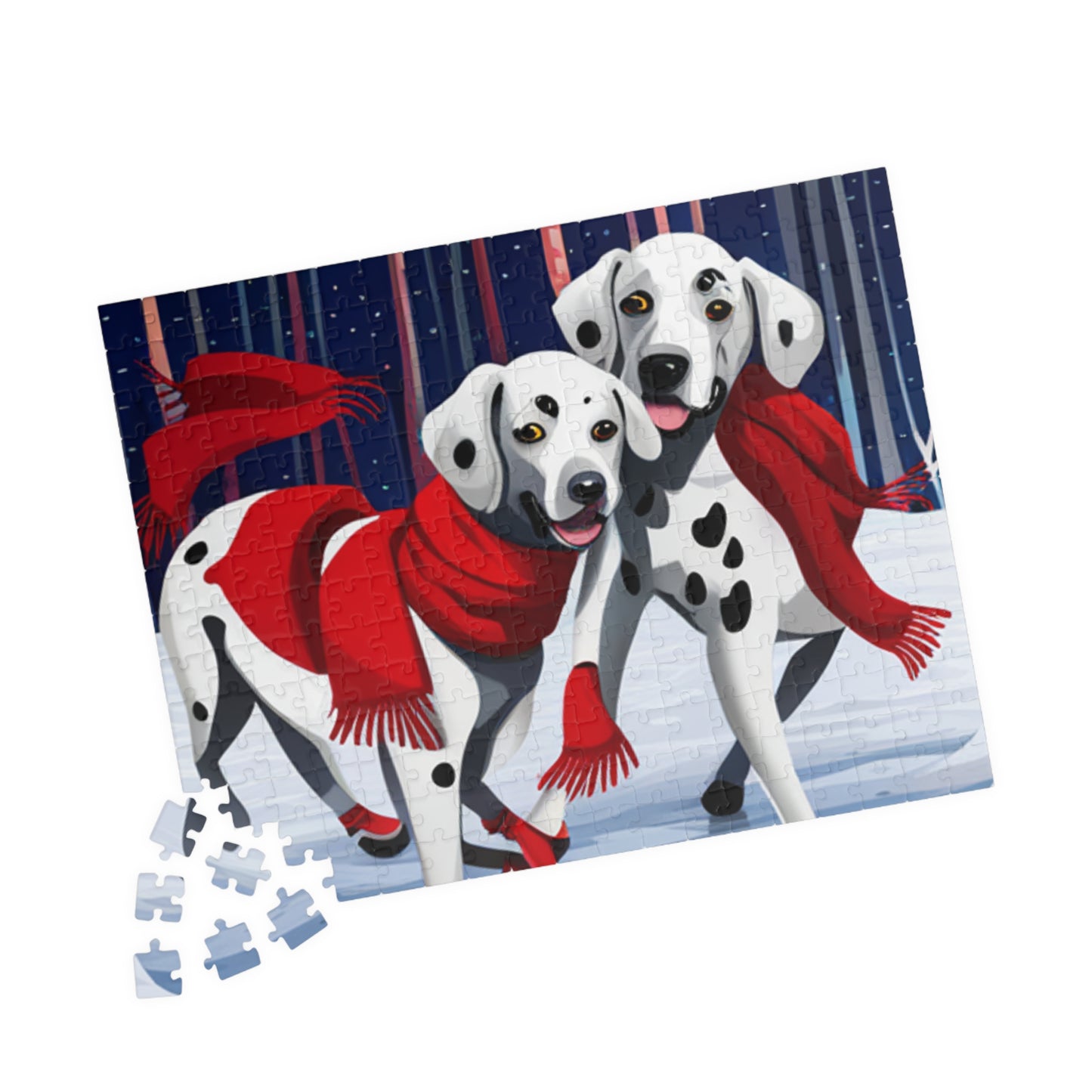 Dalmations Playing in the snow | Puzzle (110, 252, 500, 1014-piece)