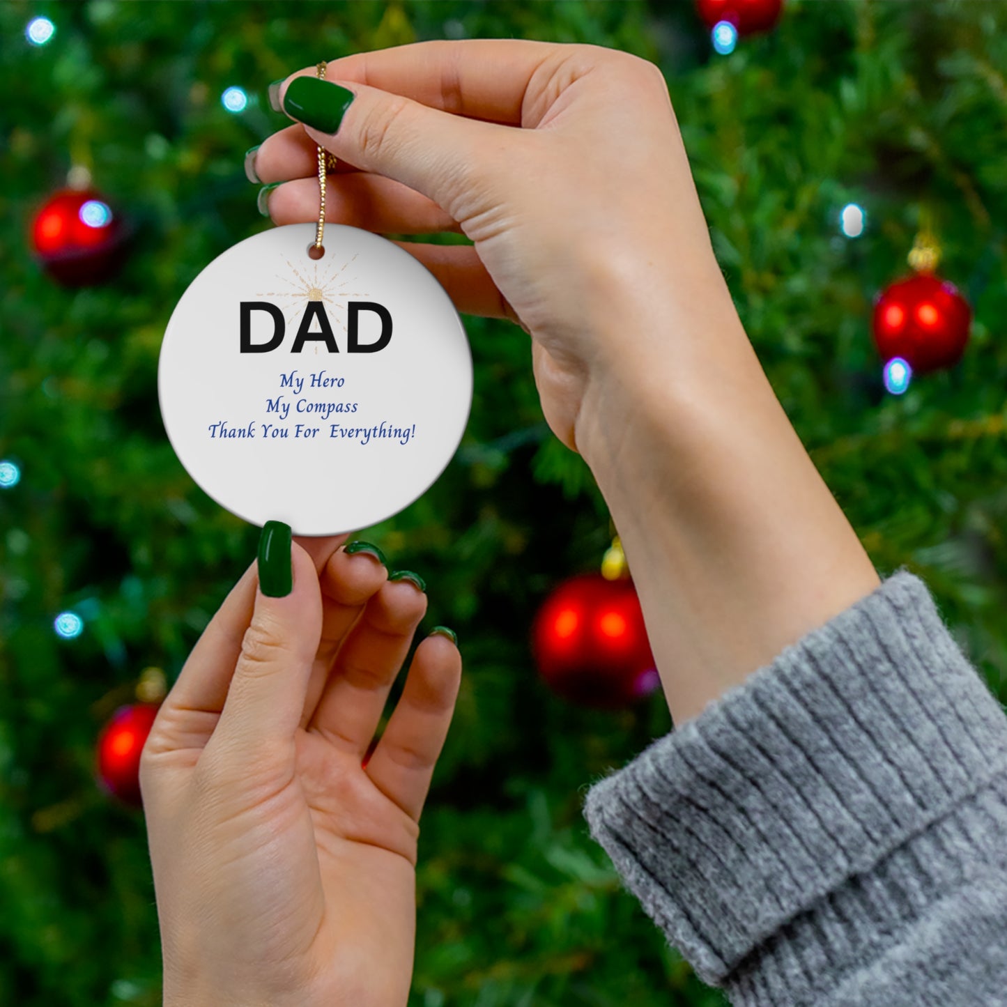 Dad |Ceramic Ornament, 4 Shapes