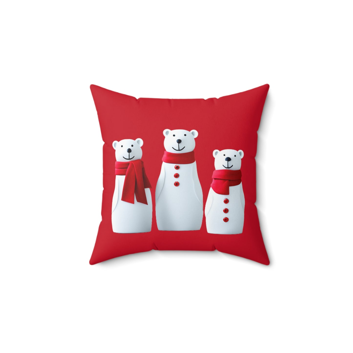 Polar Bear Holiday| Square Pillow