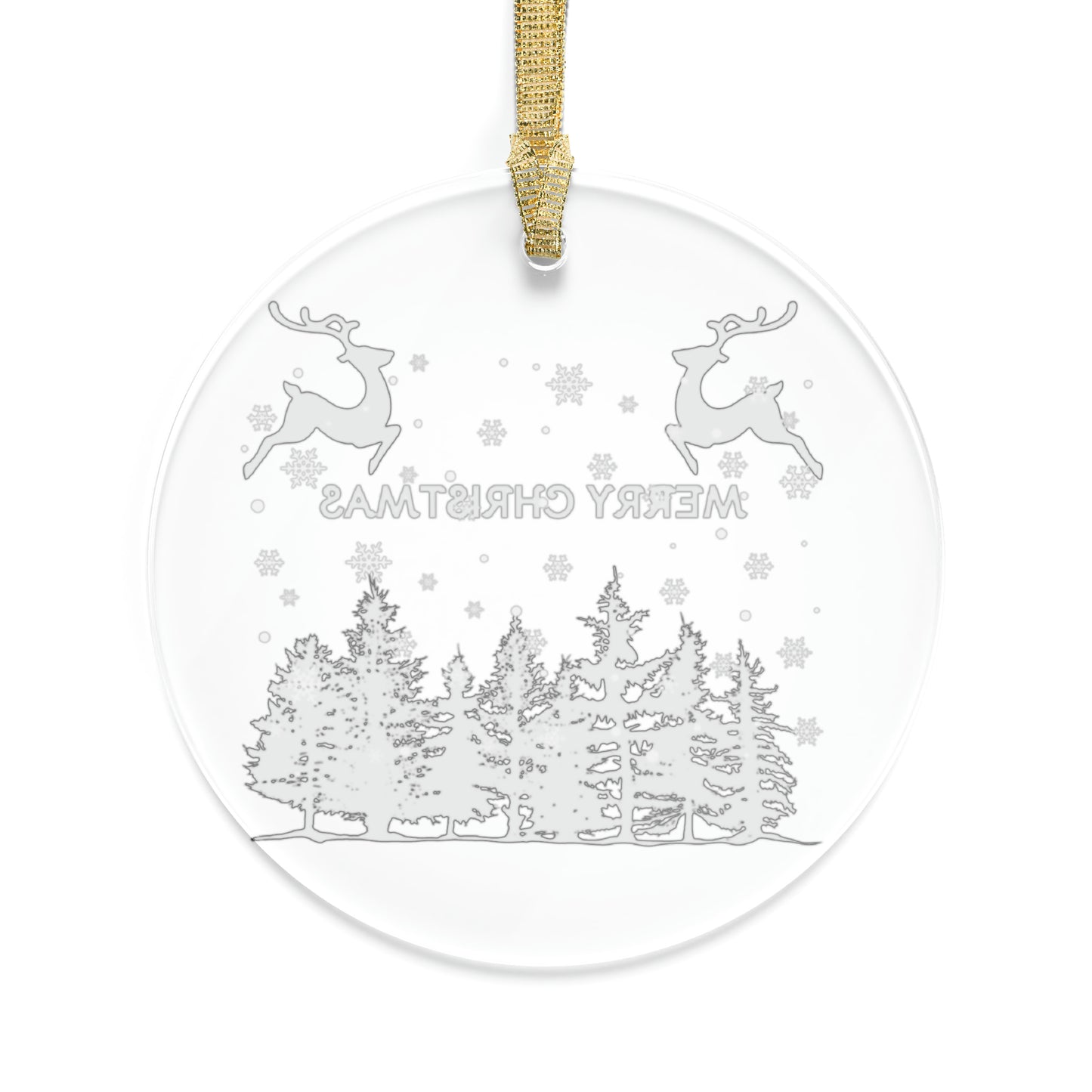 Merry Scene | Clear Acrylic Ornaments