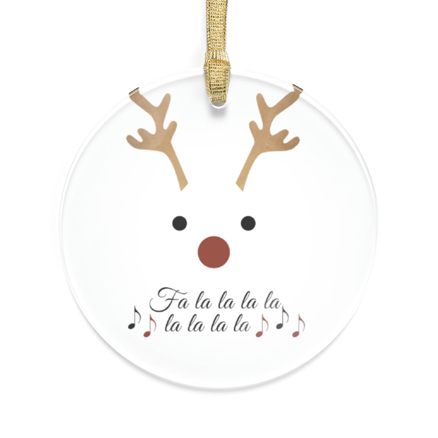 Rudolph Fa La La Acrylic Ornaments