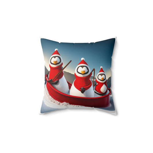 Penquin pillows  Spun Polyester Square Pillow