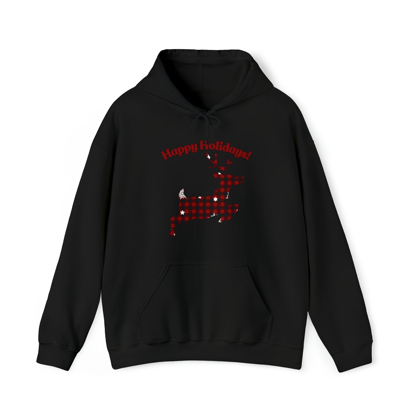 Reindeer in plaid Hoodie | Unisex Heavy Blend™ Hooded Sweatshirt