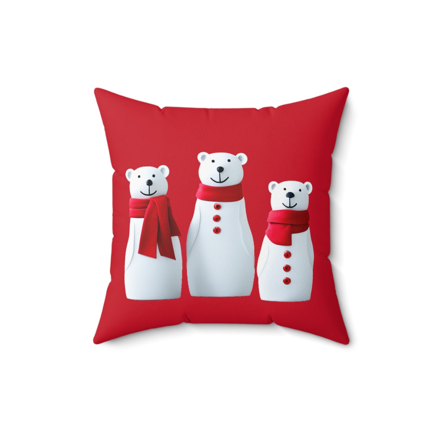 Polar Bear Holiday| Square Pillow