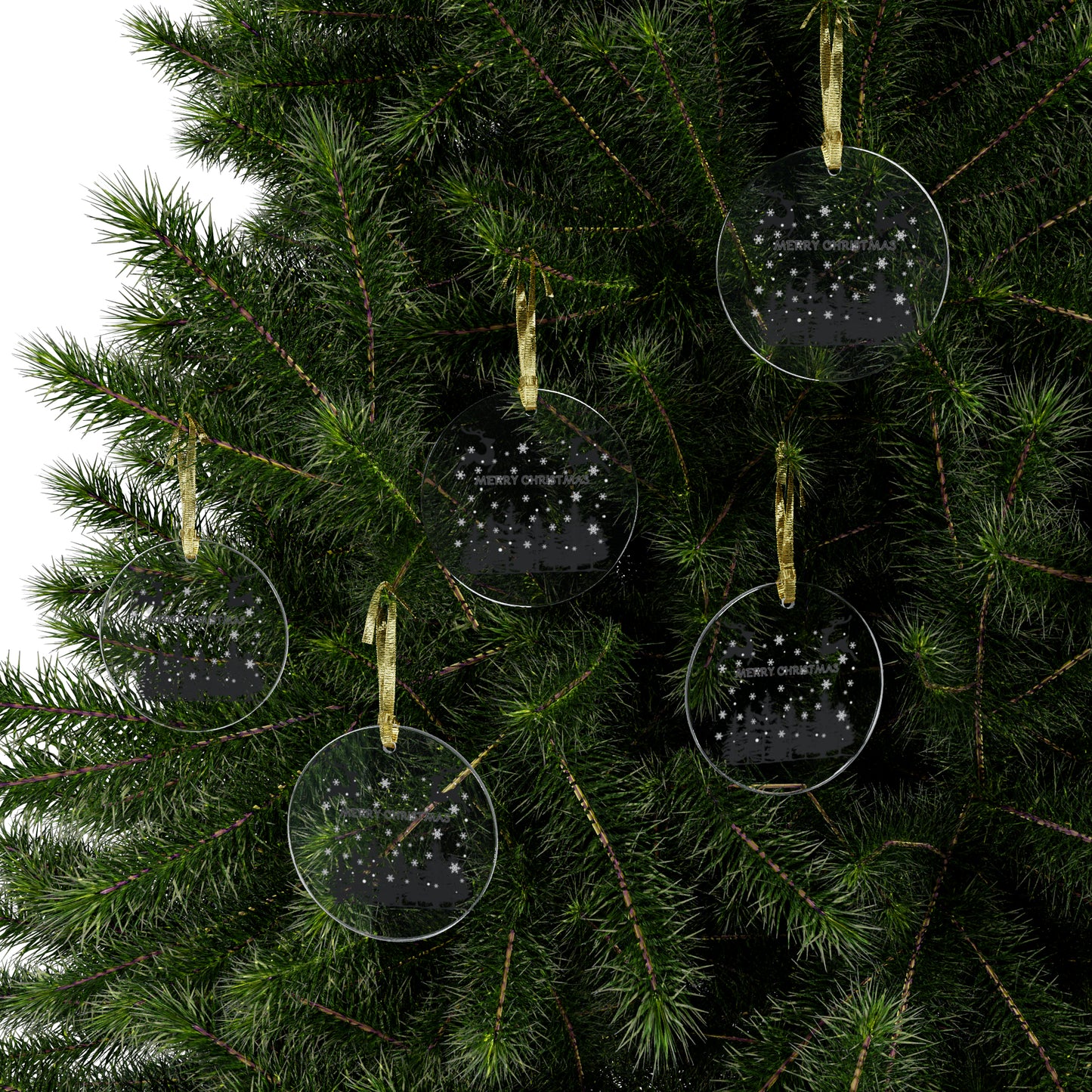 Merry Scene | Clear Acrylic Ornaments