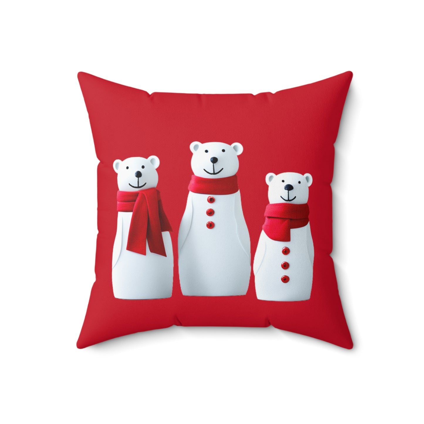 Polar Bear Holiday| Square Pillow