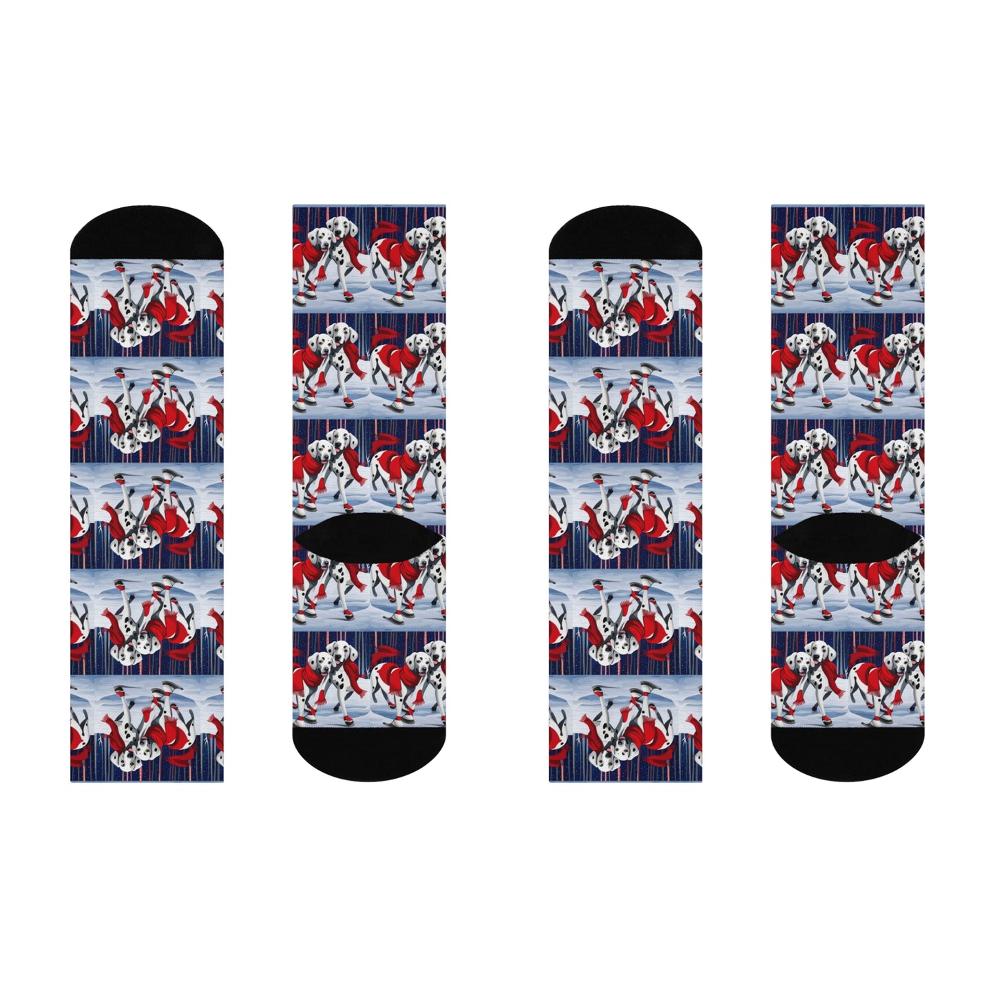 Dalmation Holiday Cushioned Crew Socks