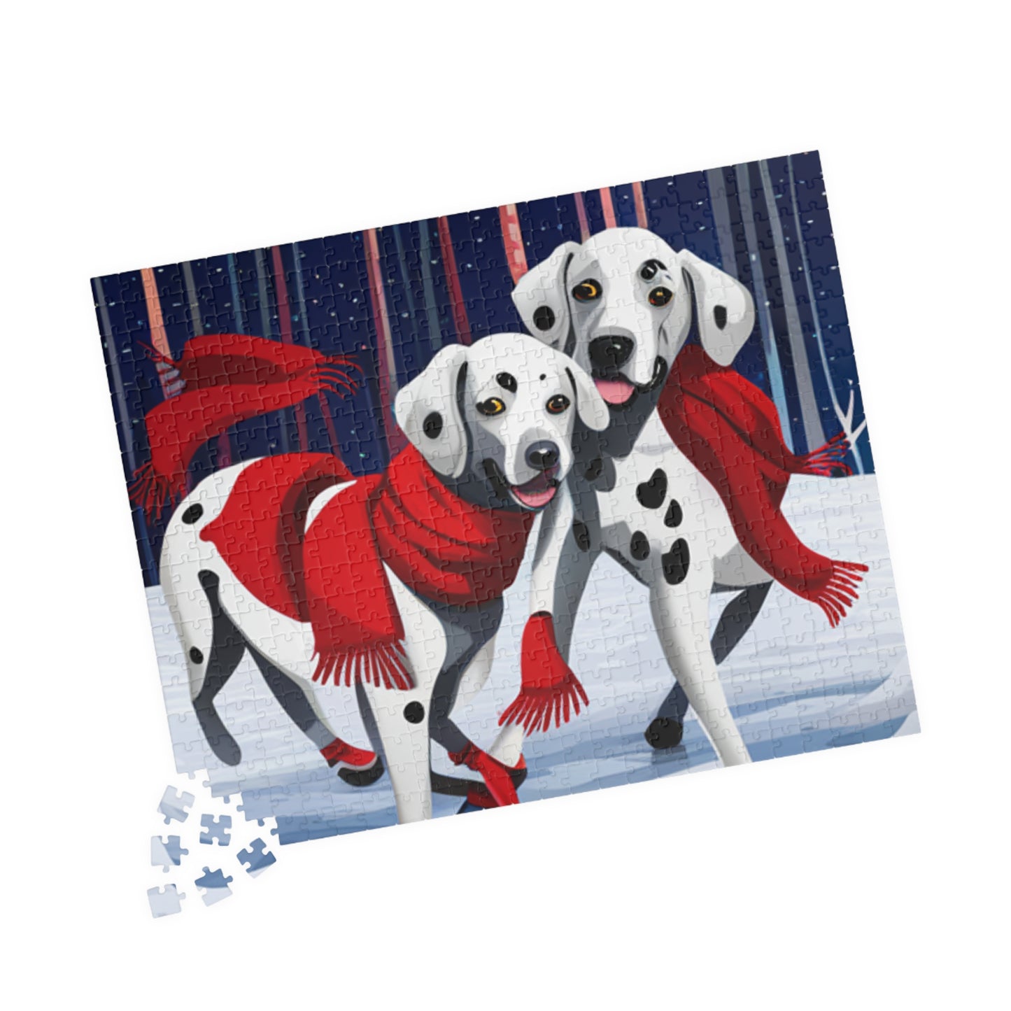 Dalmations Playing in the snow | Puzzle (110, 252, 500, 1014-piece)