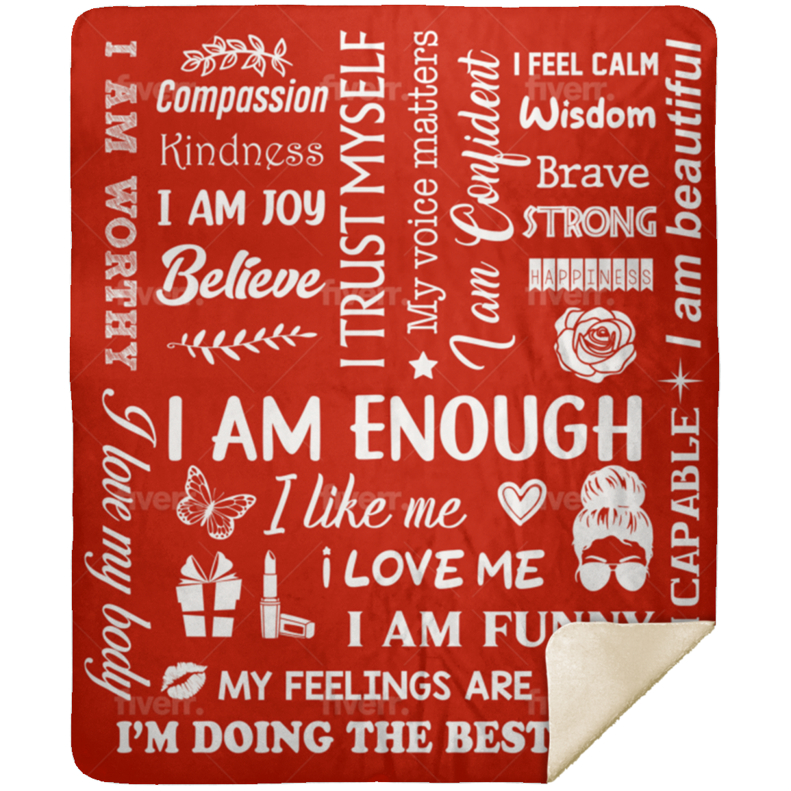 Affirmations Blanket |  Premium Sherpa Blanket 50x60