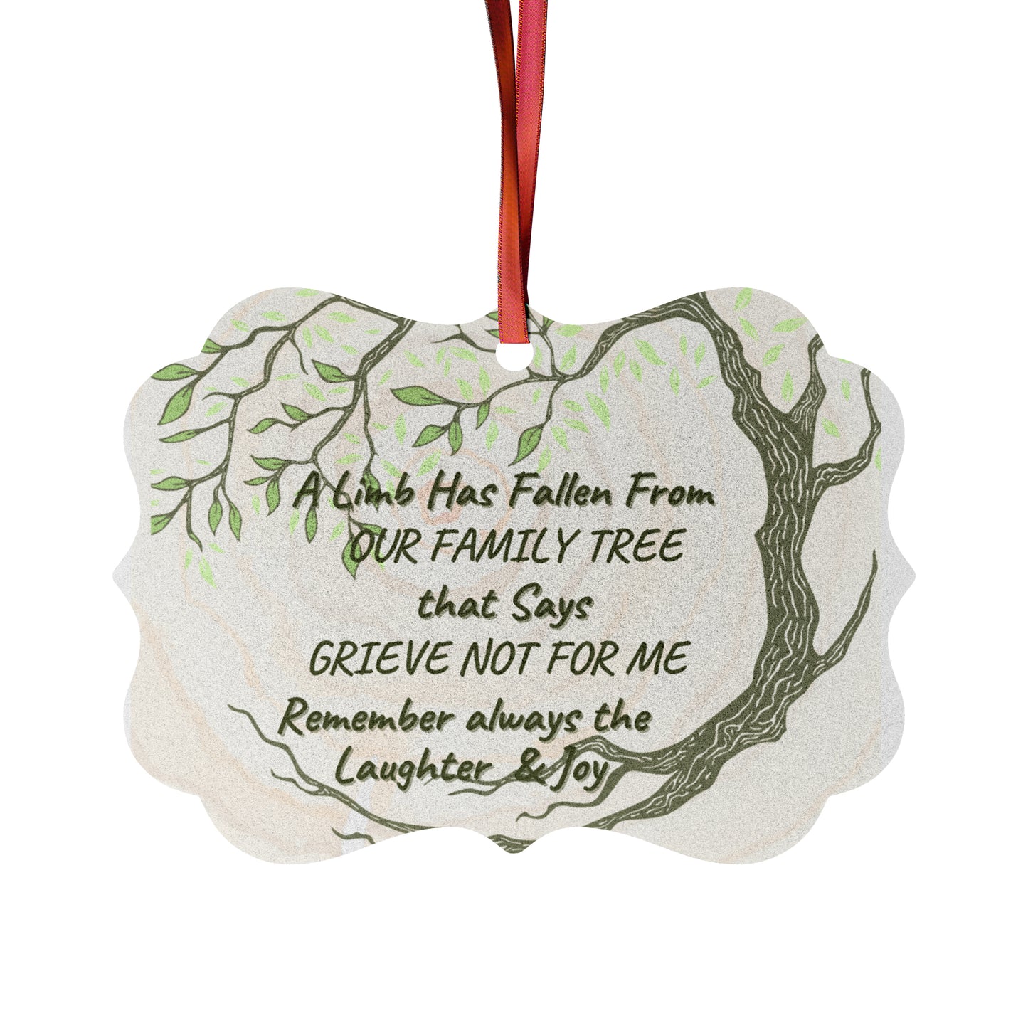 Elegant Memorial Ornaments! A Gentle Tribute Captured in Scalloped Elegance.