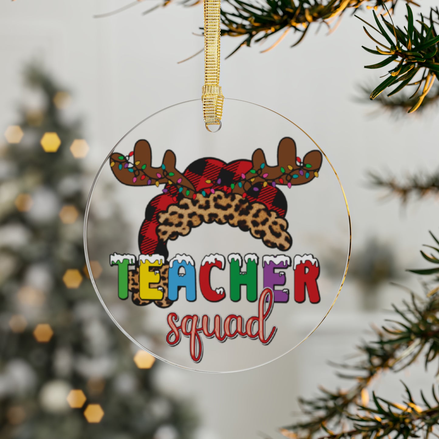 Teacher Reindeer - Acrylic Ornaments