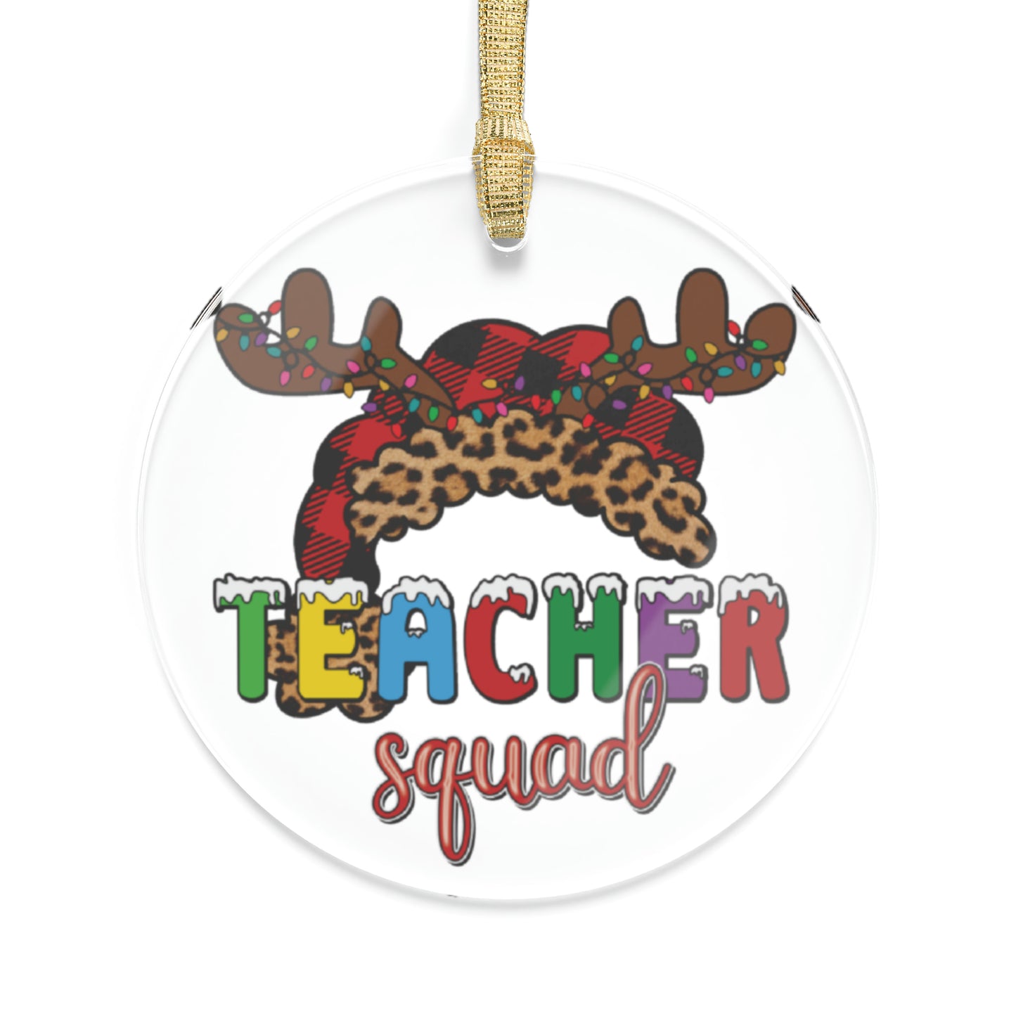 Teacher Reindeer - Acrylic Ornaments