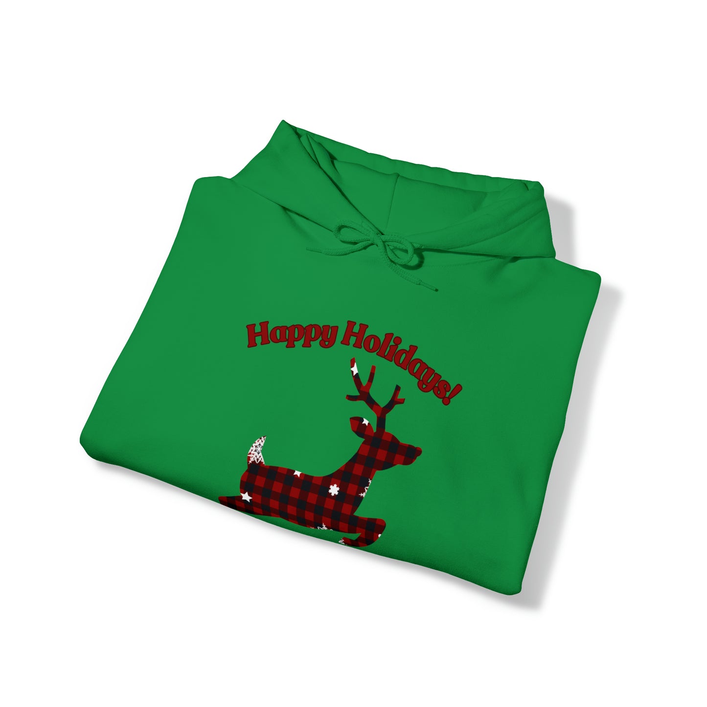 Reindeer in plaid Hoodie | Unisex Heavy Blend™ Hooded Sweatshirt