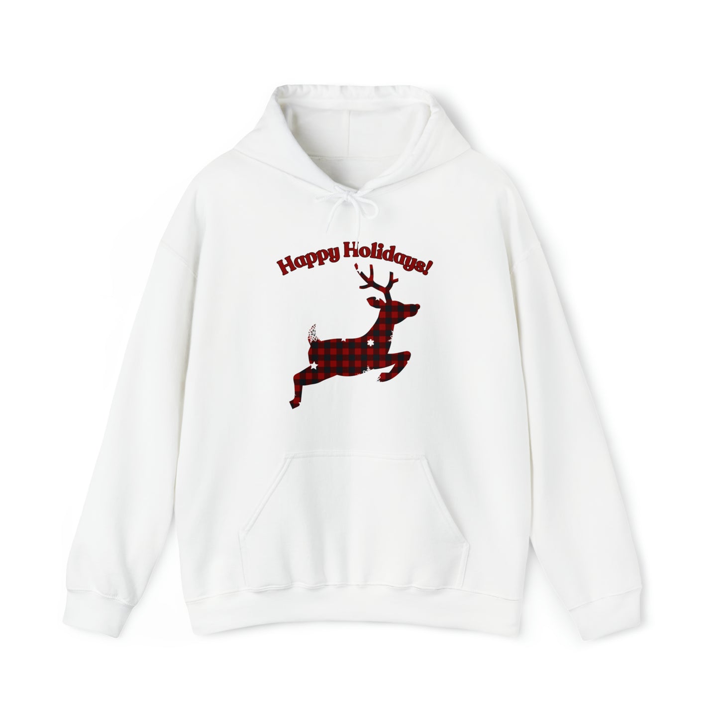 Reindeer in plaid Hoodie | Unisex Heavy Blend™ Hooded Sweatshirt