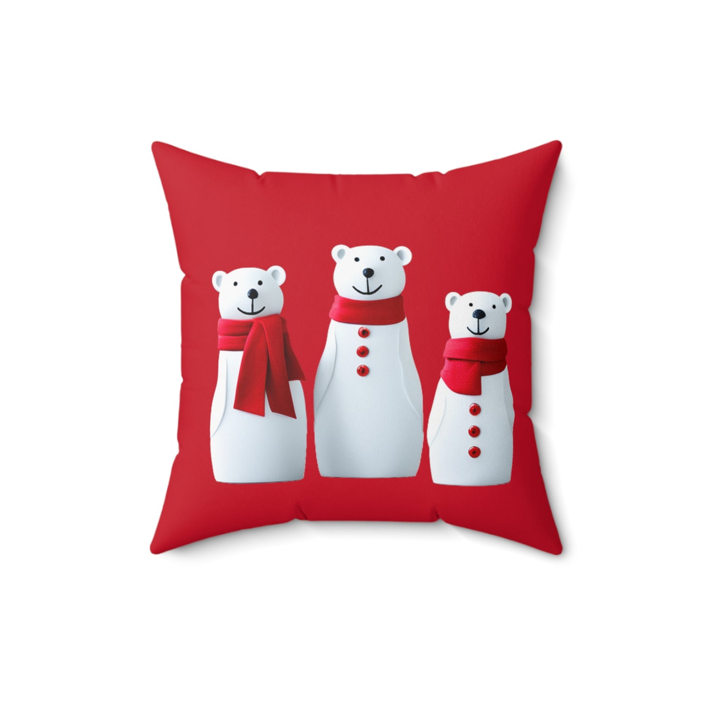 Polar Bear Holiday| Square Pillow