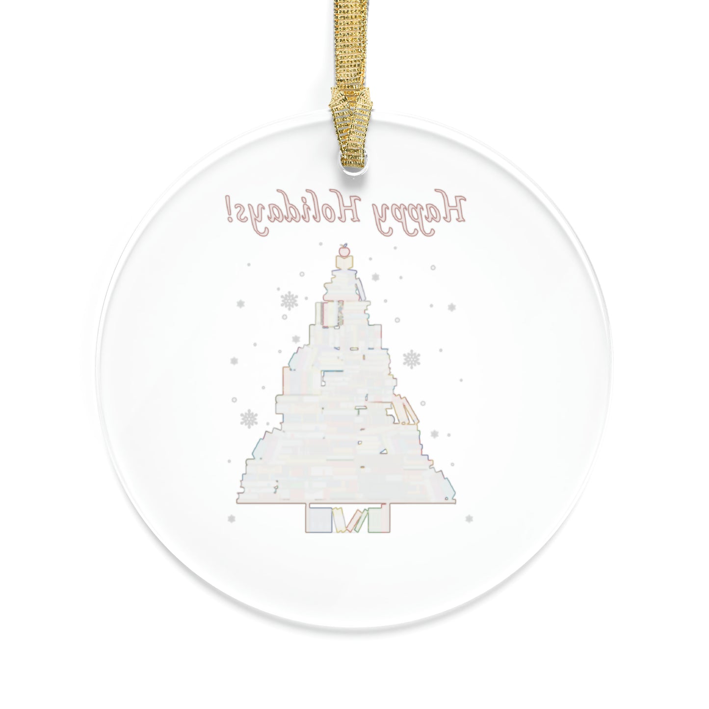 Happy Holidays Bookworm | Acrylic Ornaments