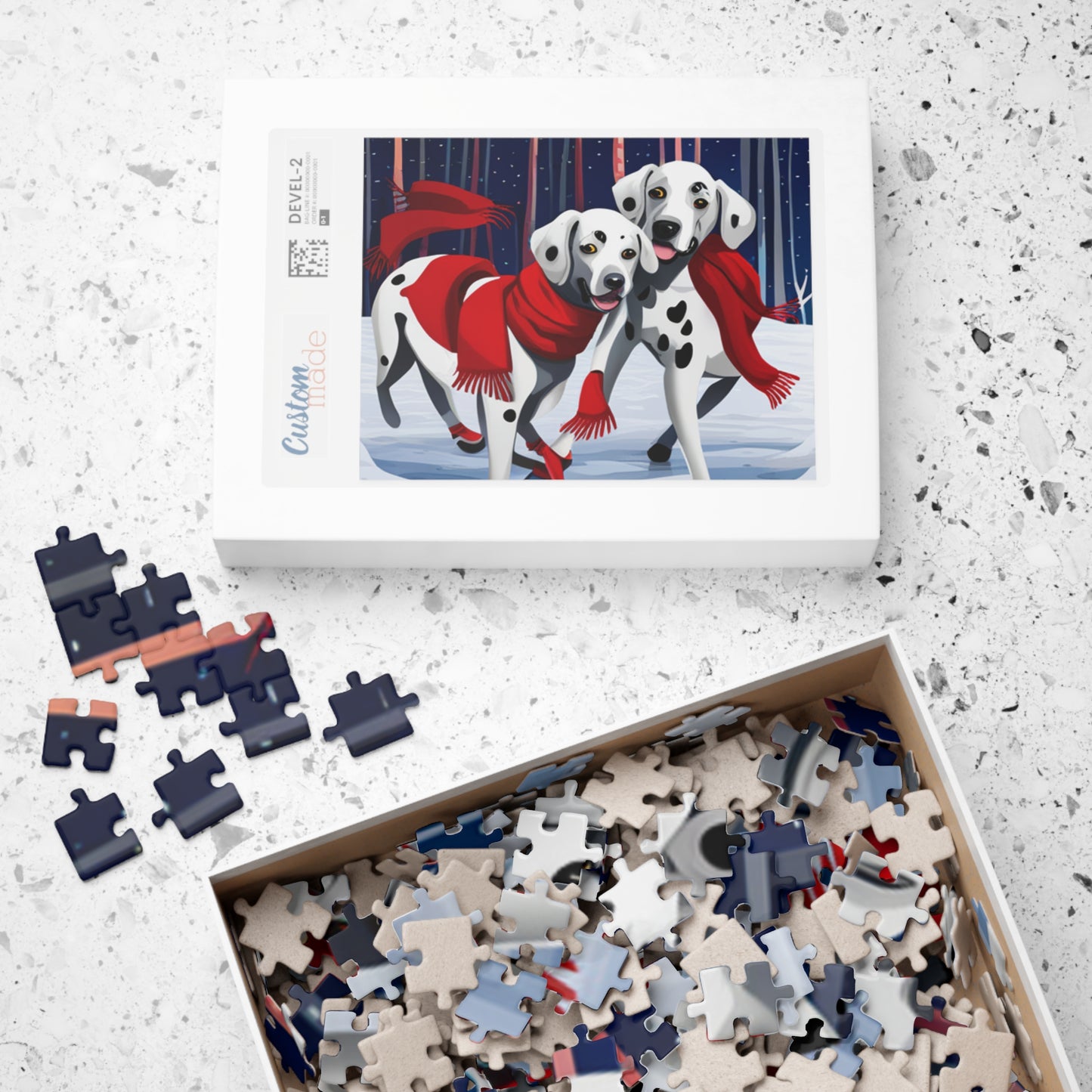 Dalmations Playing in the snow | Puzzle (110, 252, 500, 1014-piece)