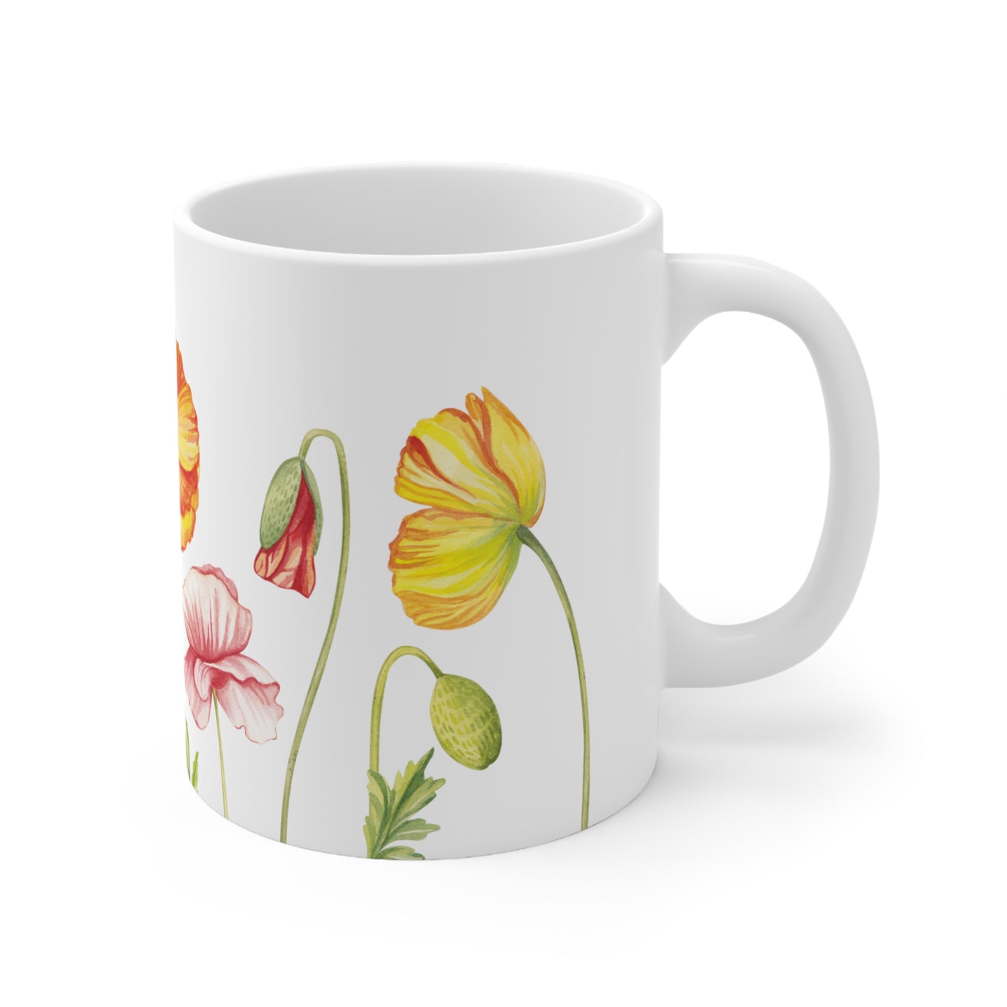 Yellow Flowers Ceramic Mug 11oz