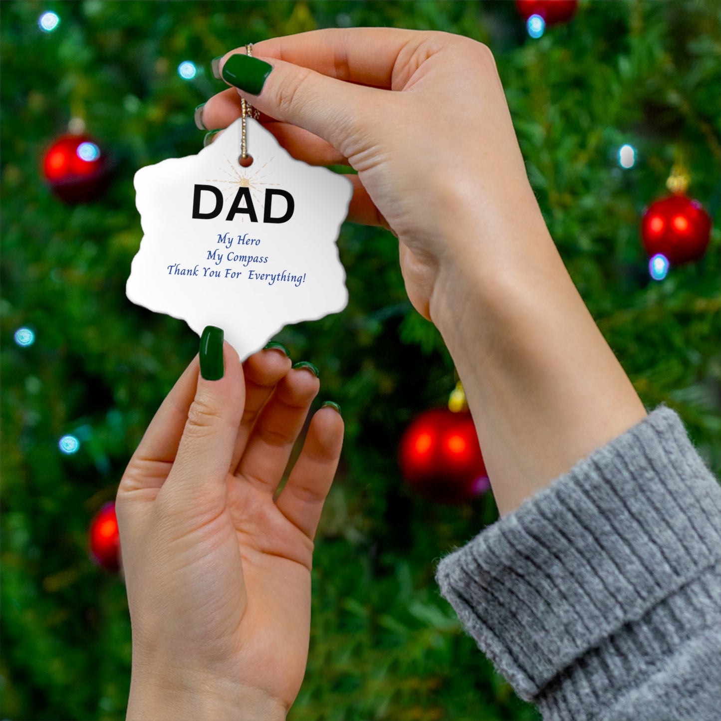 Dad |Ceramic Ornament, 4 Shapes