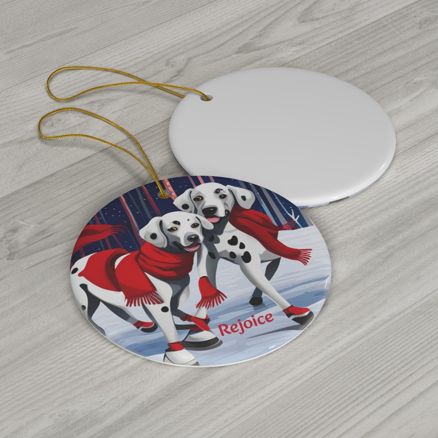 Dalmations Rejoice | Ceramic Ornament, 4 Shapes