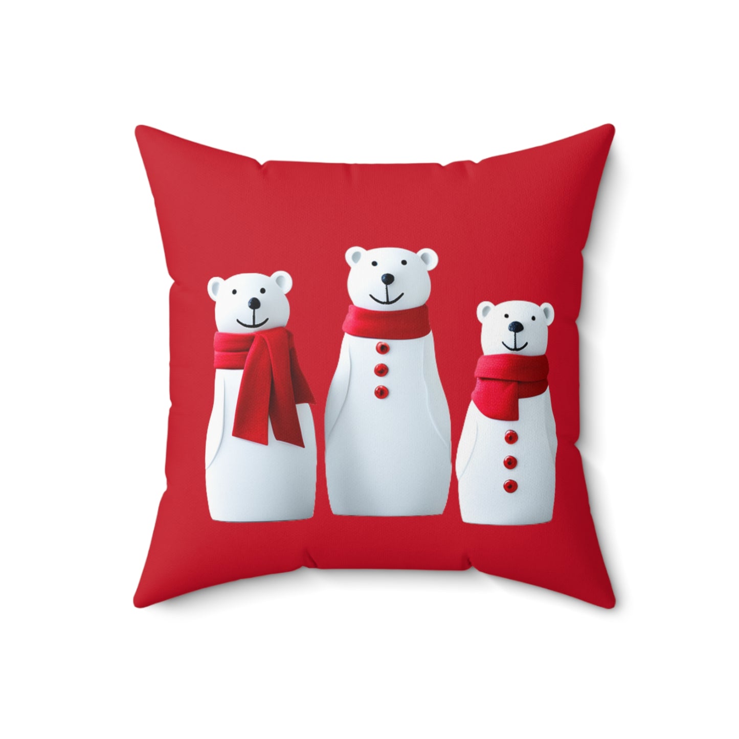 Polar Bear Holiday| Square Pillow