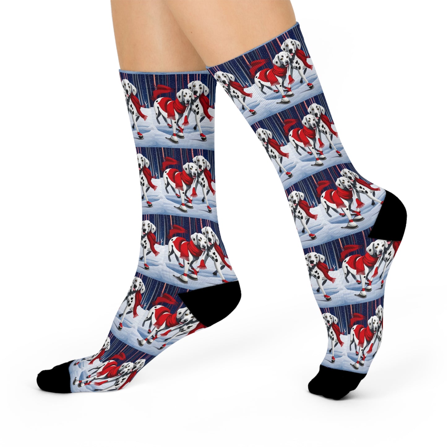 Dalmation Holiday Cushioned Crew Socks