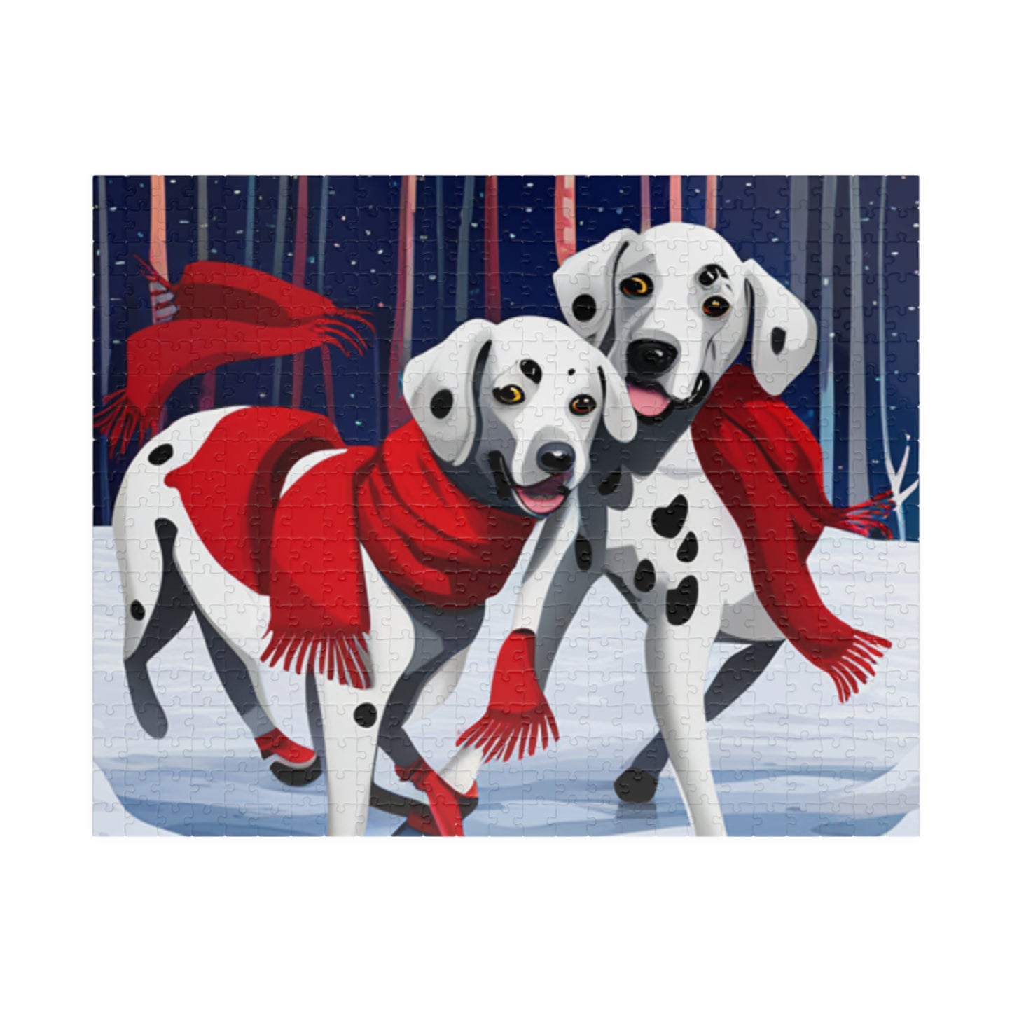 Dalmations Playing in the snow | Puzzle (110, 252, 500, 1014-piece)