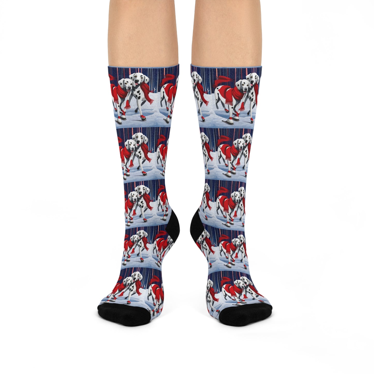 Dalmation Holiday Cushioned Crew Socks