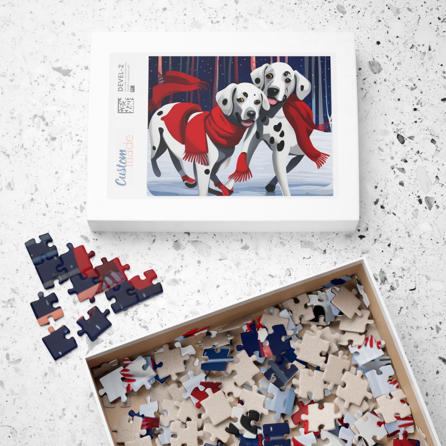 Dalmations Playing in the snow | Puzzle (110, 252, 500, 1014-piece)