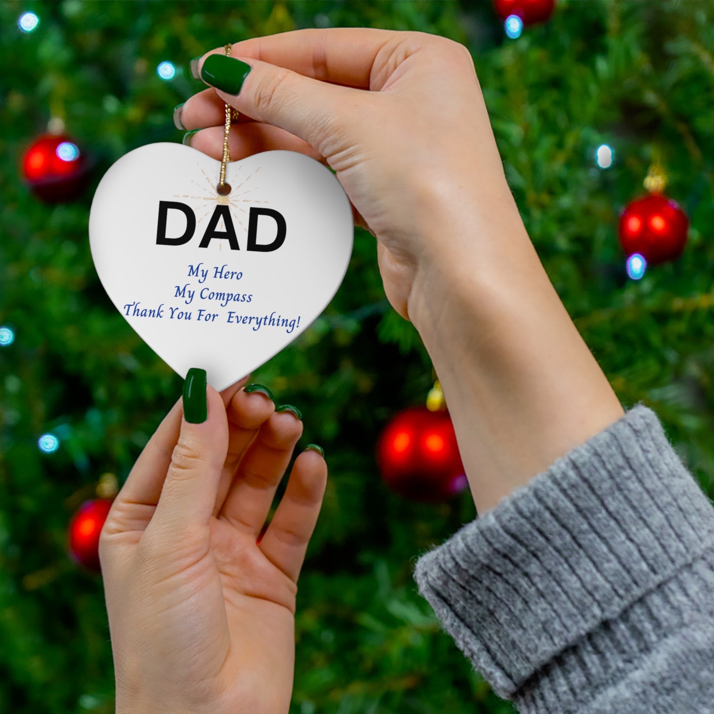 Dad |Ceramic Ornament, 4 Shapes