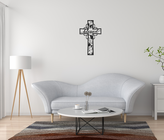 BLESSED CROSS - Steel Sign