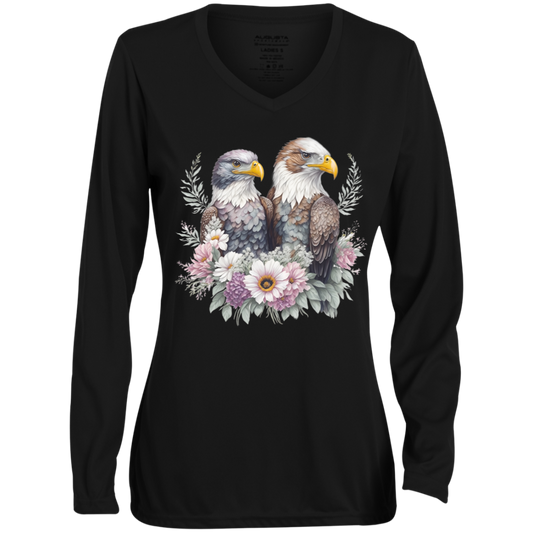 Eagles Love Forever Long Sleeve V-Neck Tee