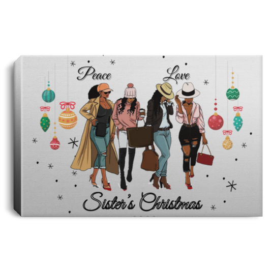 Sisters Christmas Square | Landscape Canvas .