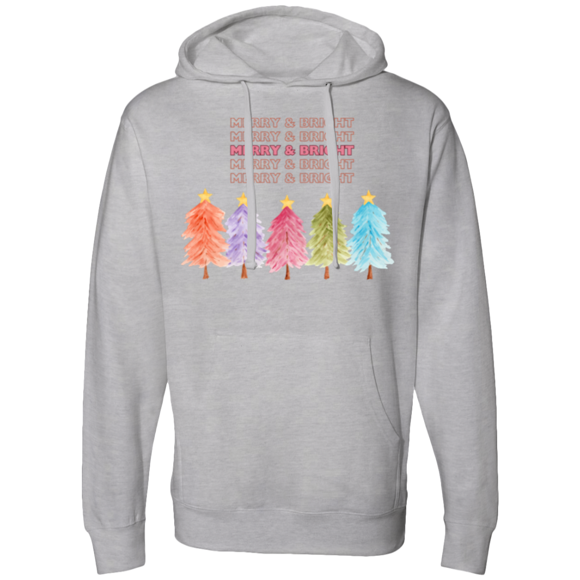 All Merry & Bright Midweight Hooded Sweatshirt