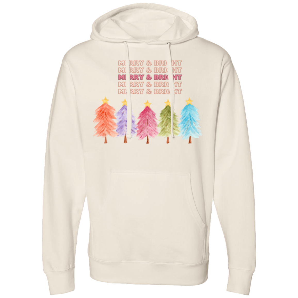 All Merry & Bright Midweight Hooded Sweatshirt