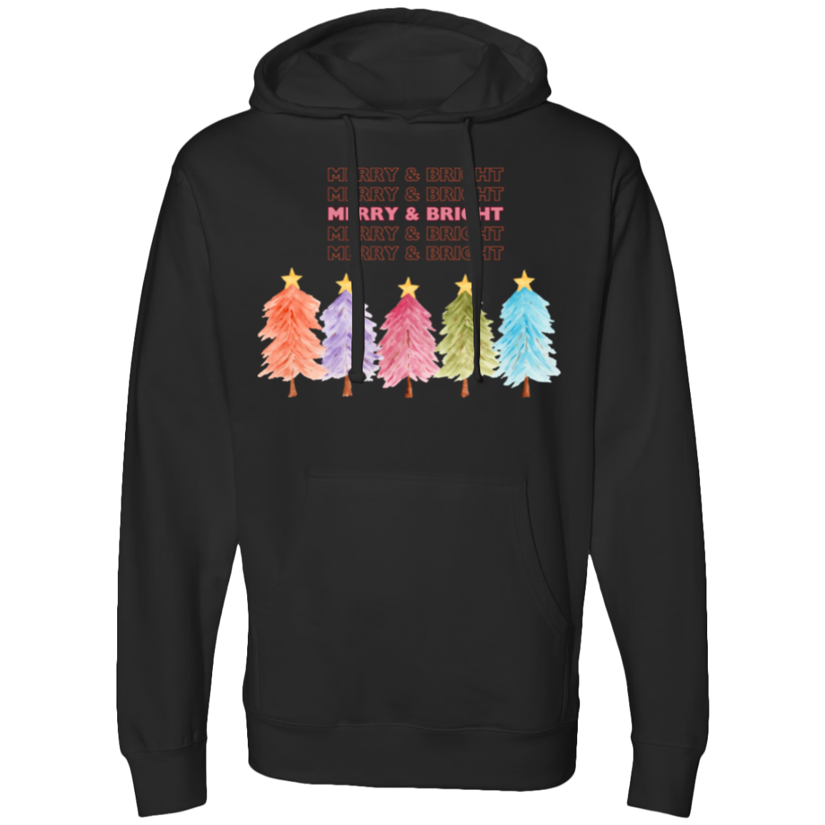 All Merry & Bright Midweight Hooded Sweatshirt