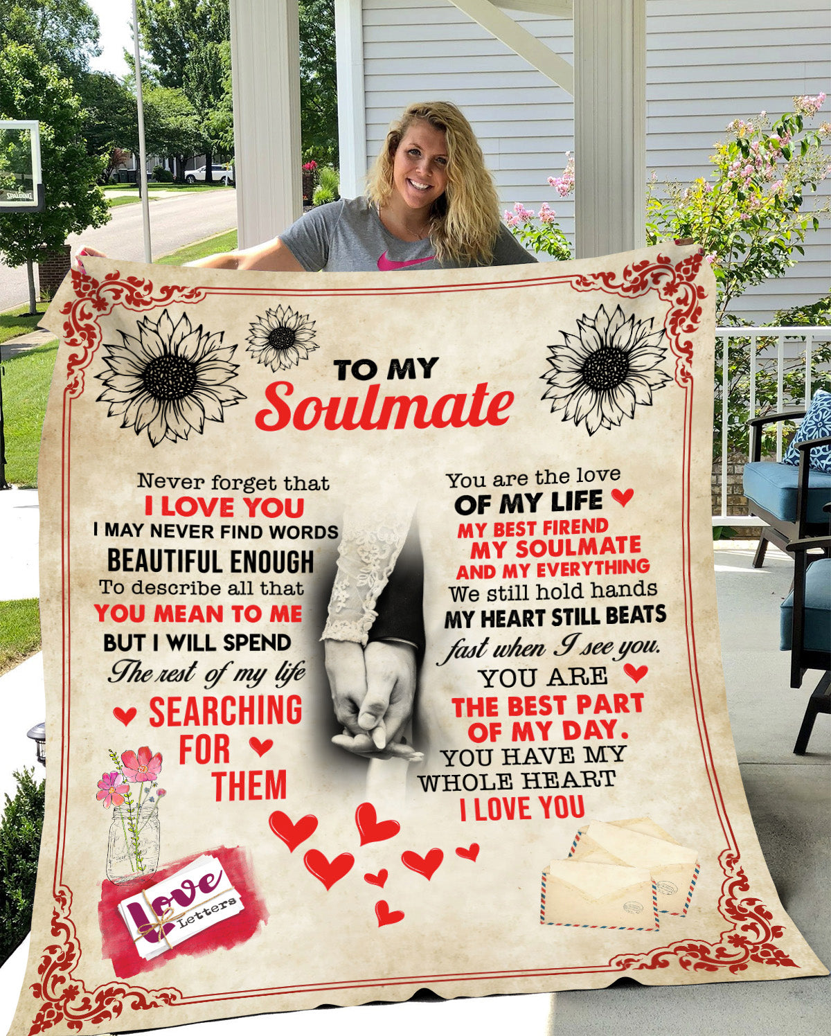 To My Soulmate Blanket - MSHM Premium Mink Sherpa Blanket 50x60