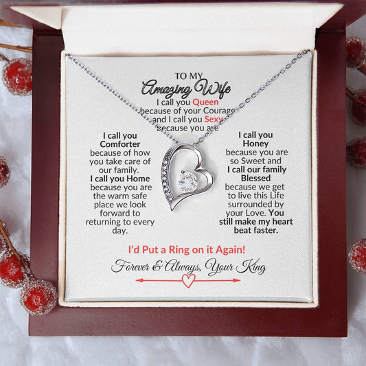 To My Wife| Forever Heart Necklace