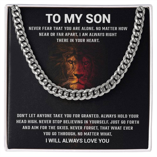 To My Son | I Will Always Love You - Cuban Link Chain