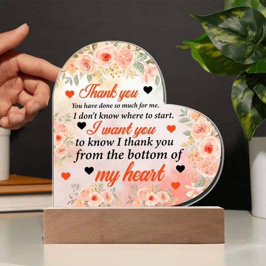 Gratitude  Plaque- Heart