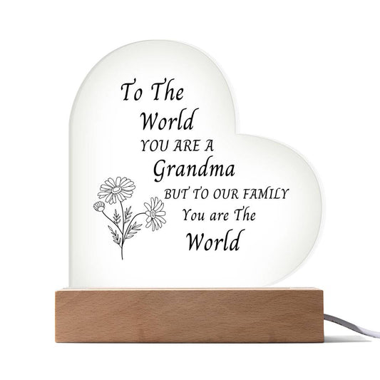 Grandma is our World - Acrylic Plaque