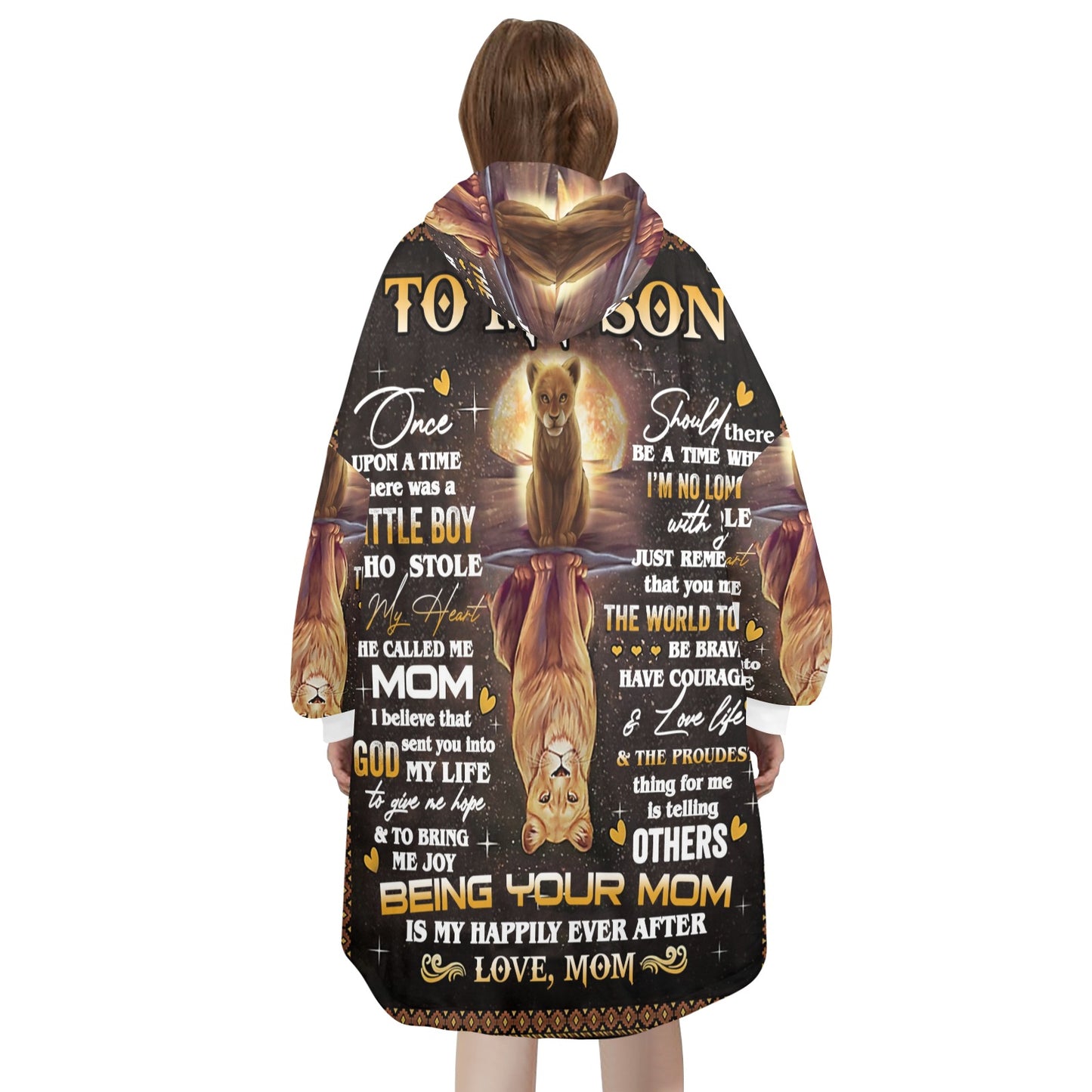 To My Son Love Mom | Unisex Blanket Hoodie